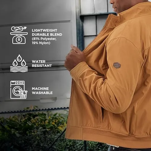 LONDON FOG Men's Microfiber Bomber Jacket