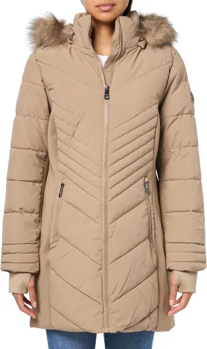 LONDON FOG Women's Hooded Puffer