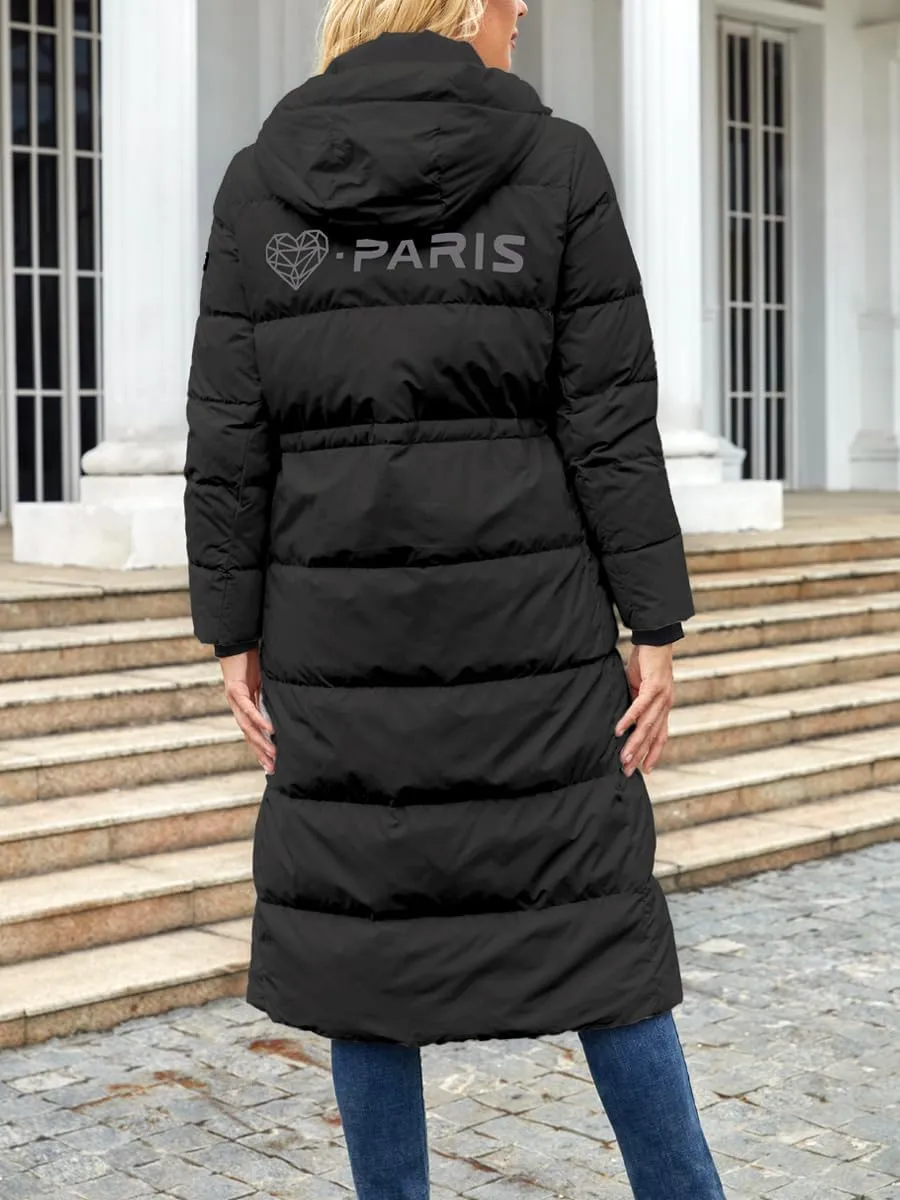 Long Winter Down Coats for Women with Hood Puffer Jacket Womens Lightweight Down Jacket with Pocket