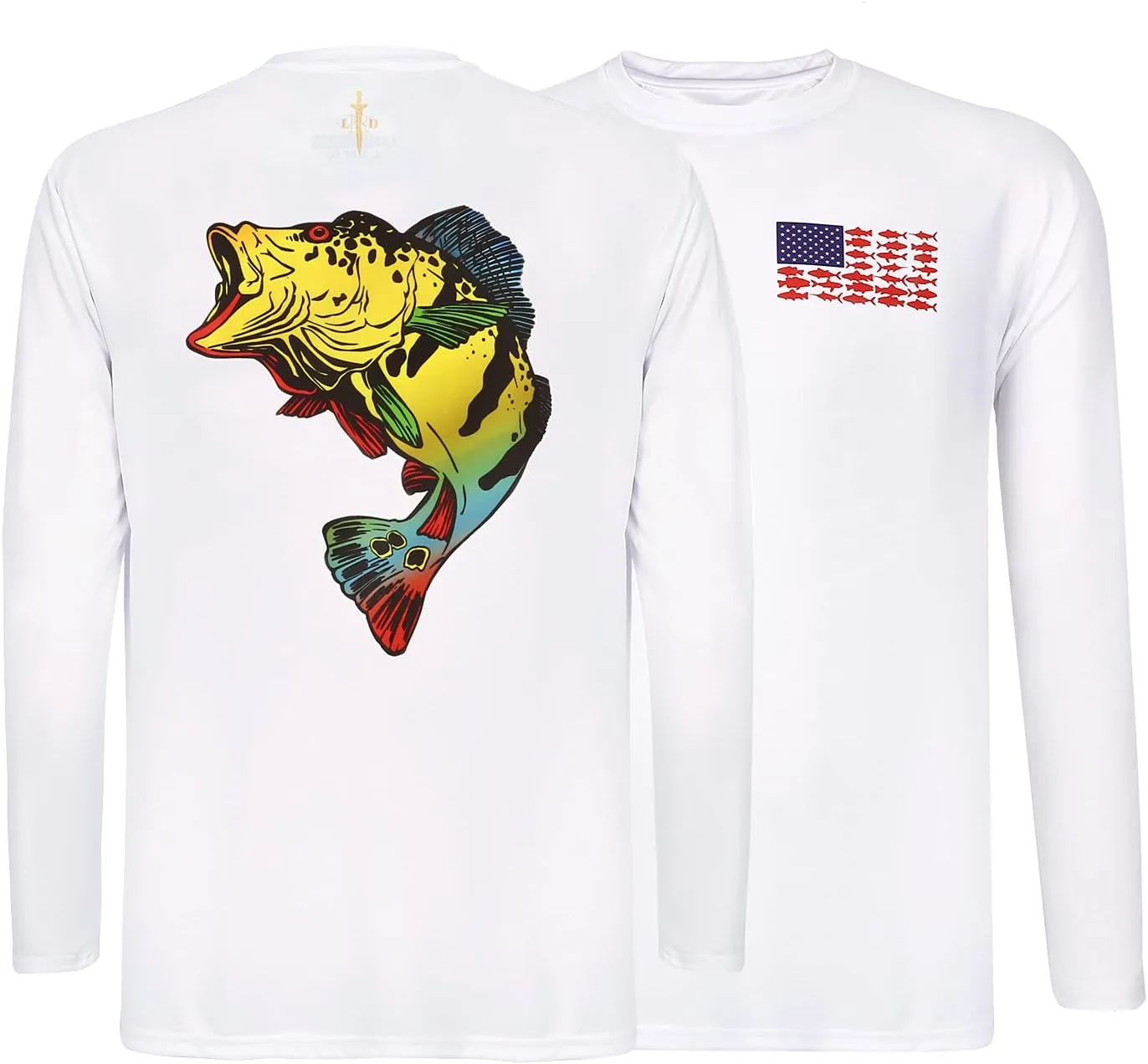 LRD Fishing Shirts for Men Long Sleeve UPF 50 Sun Protection Performance Shirt