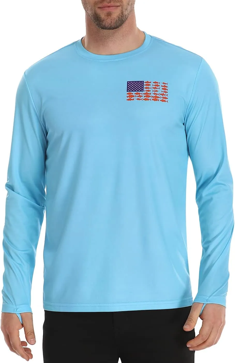 LRD Fishing Shirts for Men Long Sleeve UPF 50 Sun Protection Performance Shirt