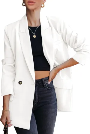 luvamia Blazer Jackets for Women Work Casual Office Long Sleeve Fashion Dressy Business Outfits