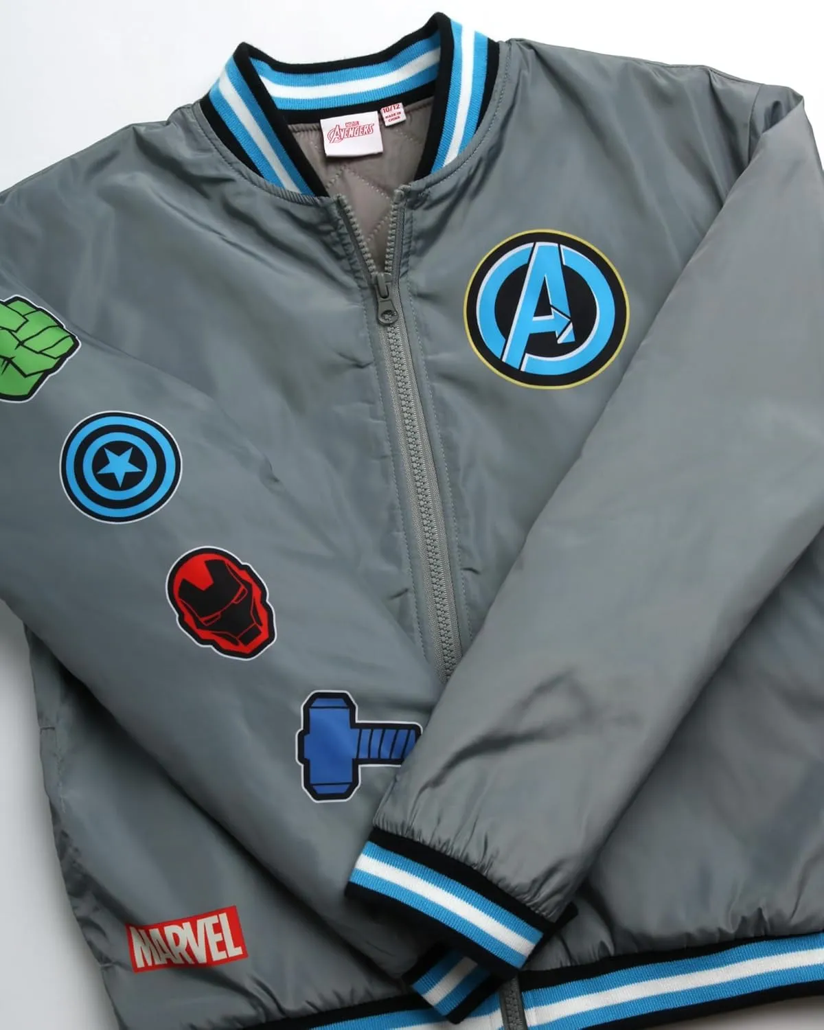 Marvel Boys' Bomber Jacket - Spider-Man and Avengers Full Zip Bomber Jacket for Boys with Quilted Interior Lining (4-16)