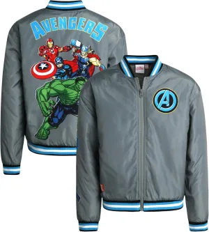 Marvel Boys' Bomber Jacket - Spider-Man and Avengers Full Zip Bomber Jacket for Boys with Quilted Interior Lining (4-16)