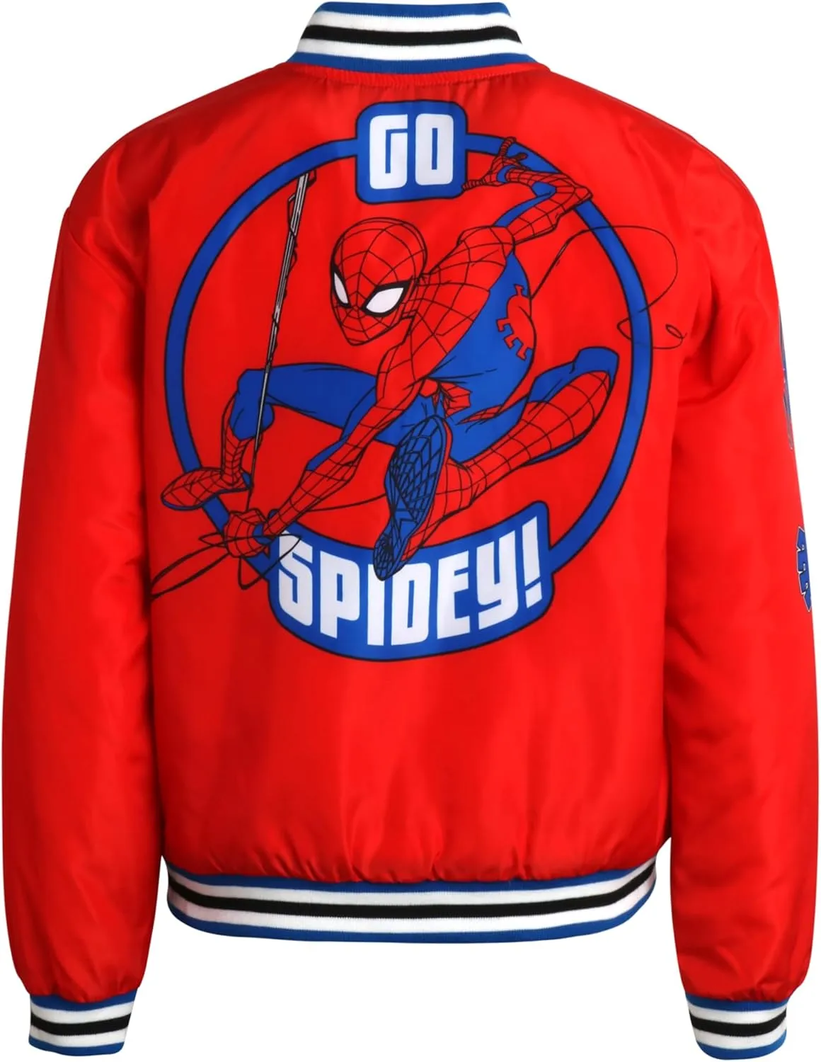 Marvel Boys' Bomber Jacket - Spider-Man and Avengers Full Zip Bomber Jacket for Boys with Quilted Interior Lining (4-16)