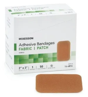Mckesson Adhesive Strip: 50 Count, Tan, 2" x 3"