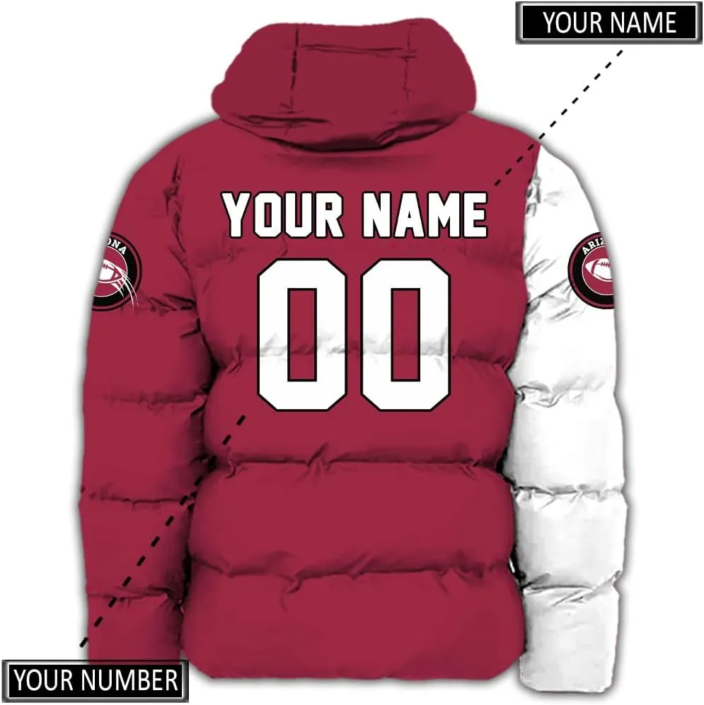 Men US Football Custom Your Own Puffer Jackets Personalized Any Sport Name Number Plus size Apparel Down Jacket