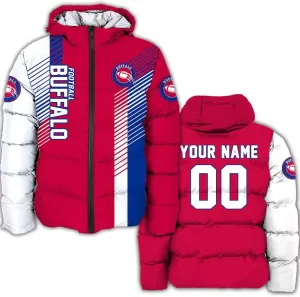 Men US Football Custom Your Own Puffer Jackets Personalized Any Sport Name Number Plus size Apparel Down Jacket