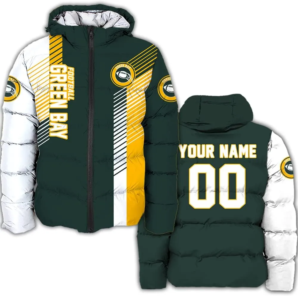 Men US Football Custom Your Own Puffer Jackets Personalized Any Sport Name Number Plus size Apparel Down Jacket