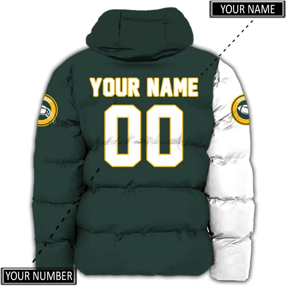 Men US Football Custom Your Own Puffer Jackets Personalized Any Sport Name Number Plus size Apparel Down Jacket
