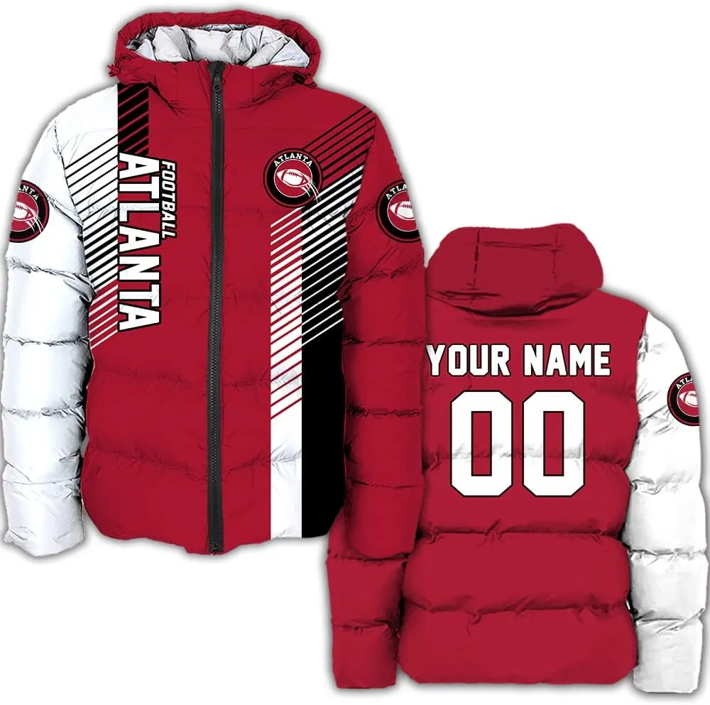 Men US Football Custom Your Own Puffer Jackets Personalized Any Sport Name Number Plus size Apparel Down Jacket