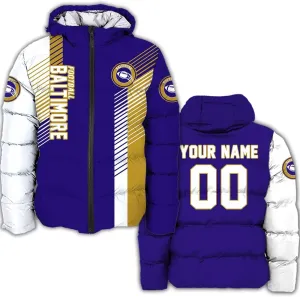 Men US Football Custom Your Own Puffer Jackets Personalized Any Sport Name Number Plus size Apparel Down Jacket
