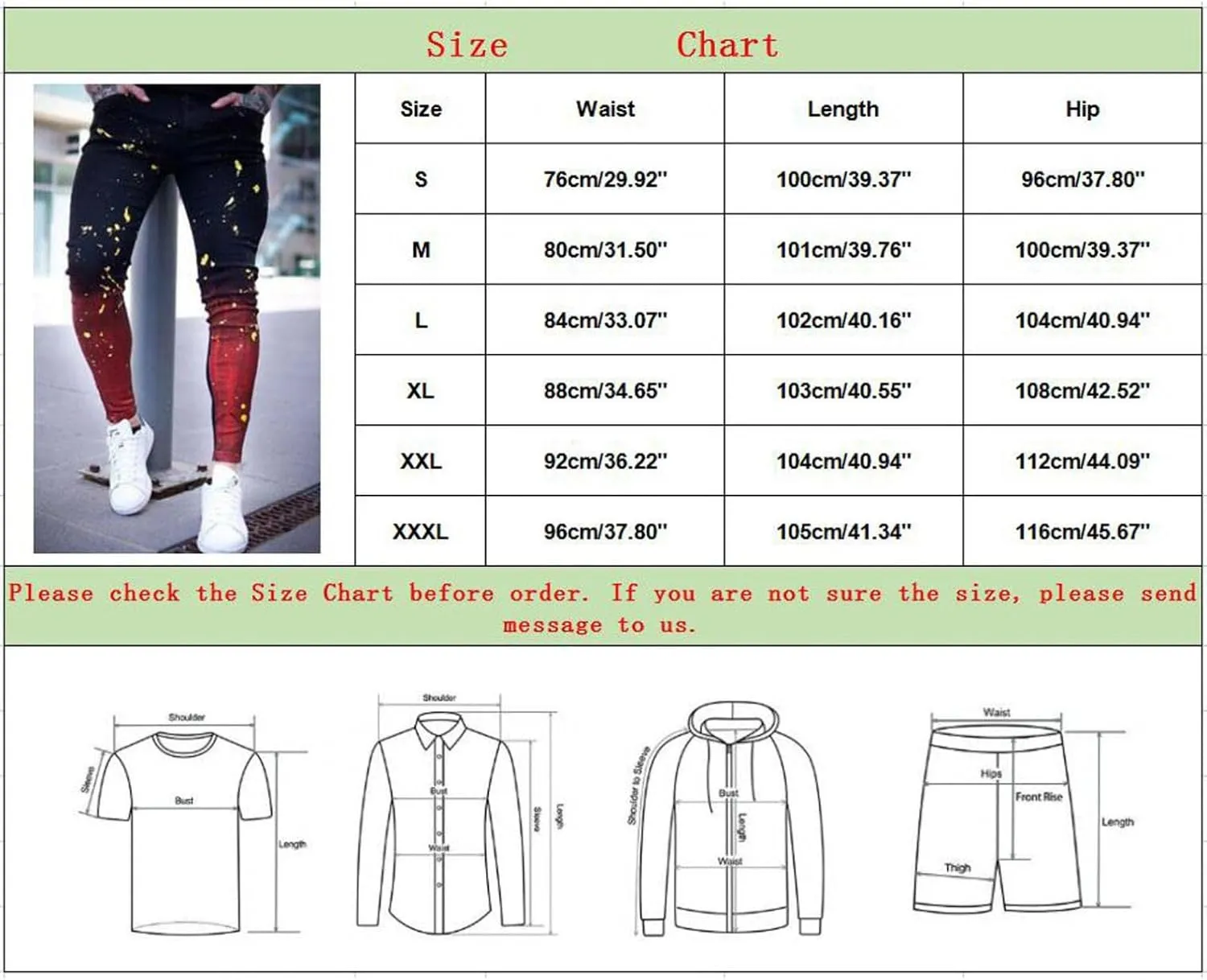 Mens Chinos Slim Fit Stretch Flat-Front Skinny Denim Pants Casual Tye Die Printed Slacks Tapered Trousers Pencil Jeans