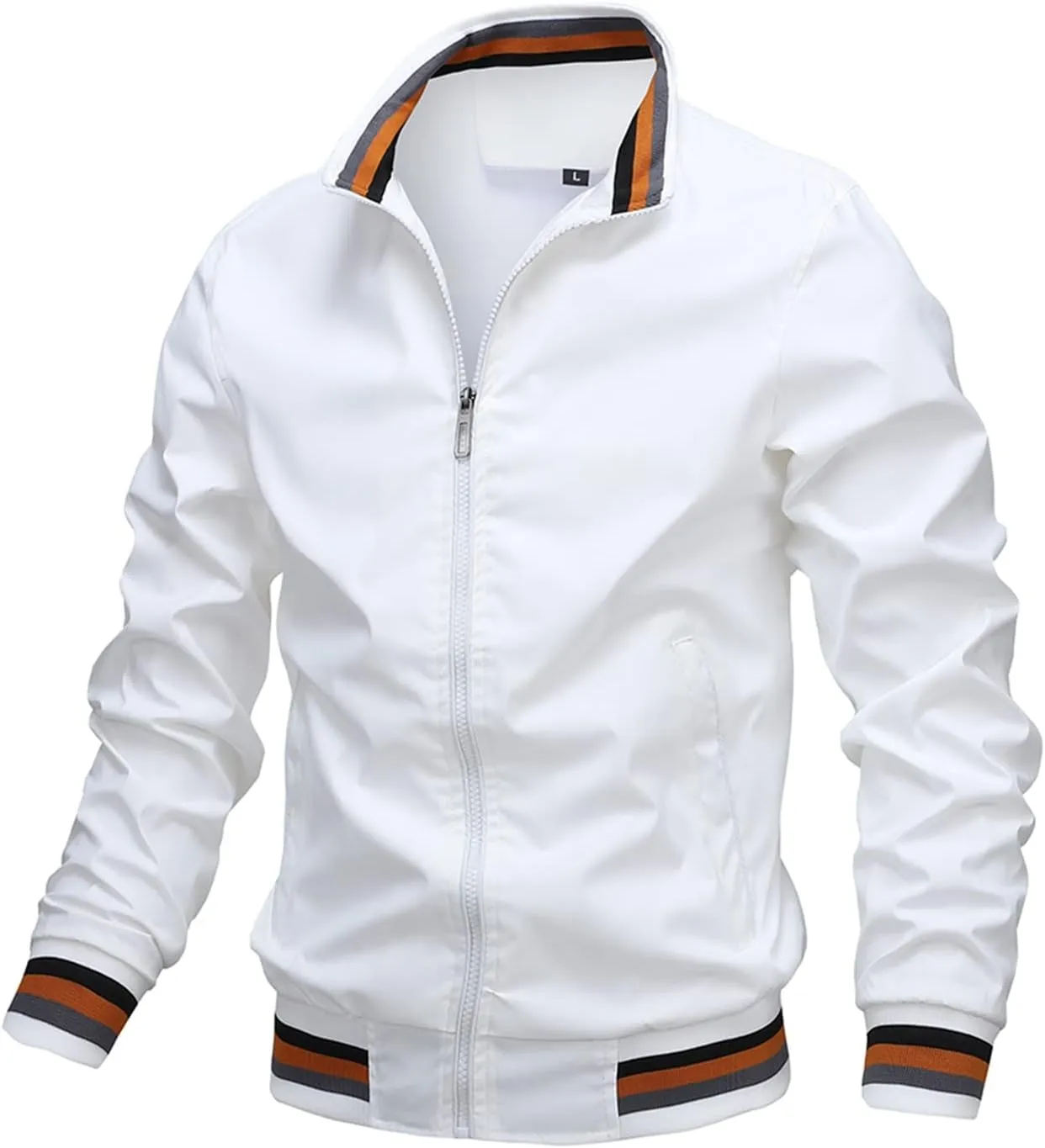 Mens Jacket Casual Men's Spring and Autumn Sports Solid Color Coat Men Jackets