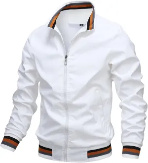Mens Jacket Casual Men's Spring and Autumn Sports Solid Color Coat Men Jackets
