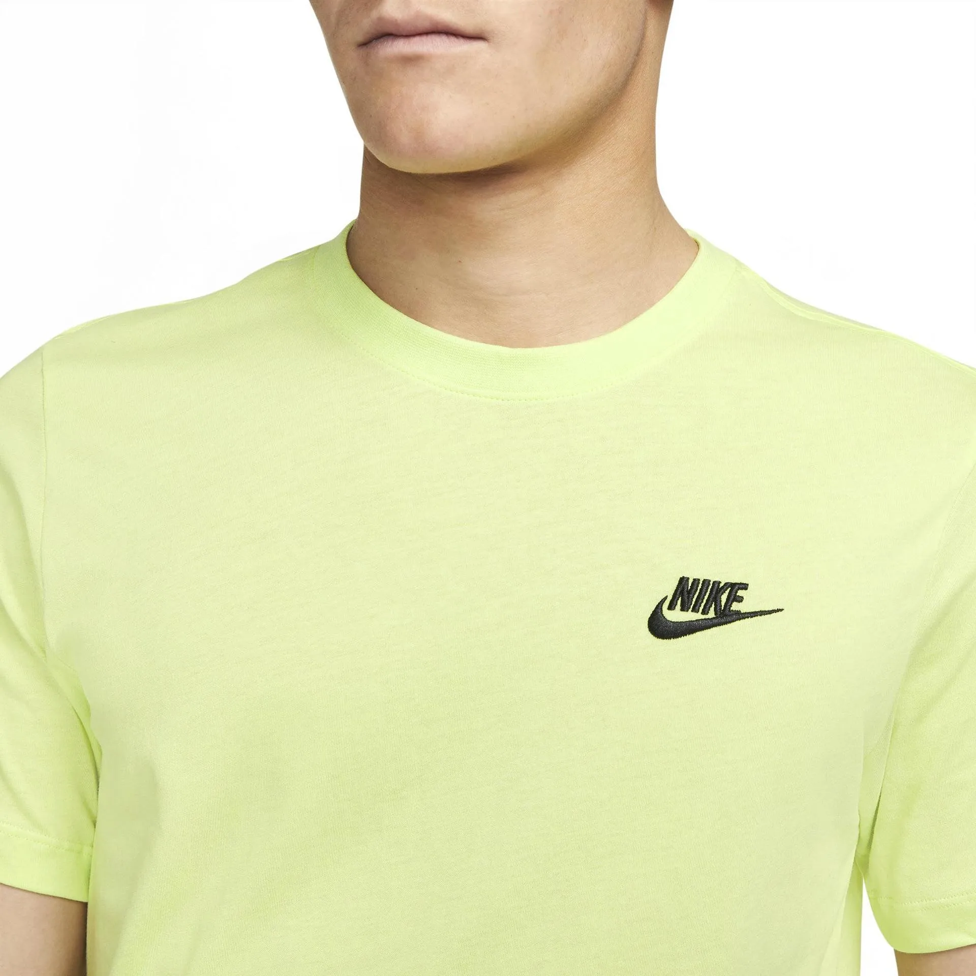 Men's Nike Essential Embroidered Tee (Standard Fit)(Lemon Twist/Black)(AR4999-736)