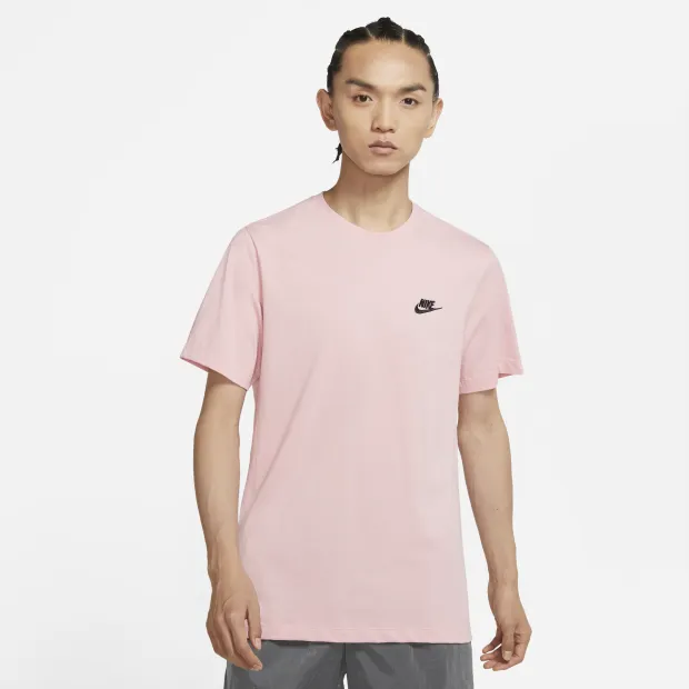 Men's Nike Essential Embroidered Tee (Standard Fit)(Pink/Black)(AR4999-630)