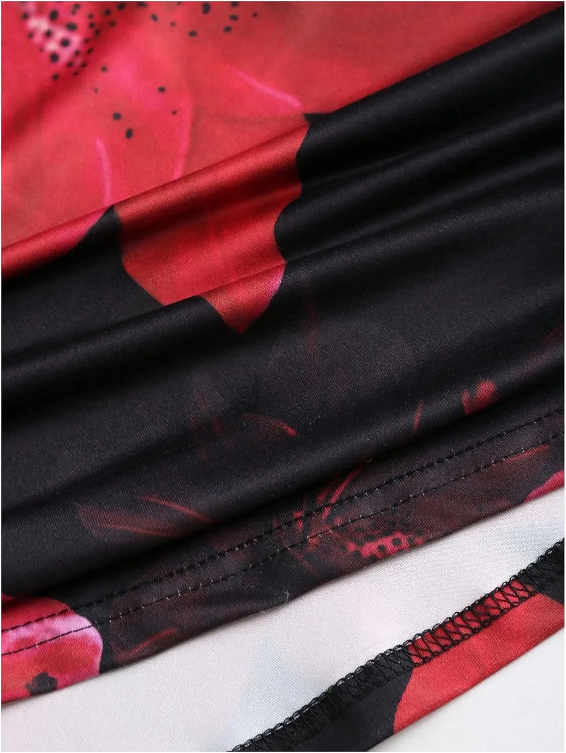 Milumia Women's Vintage Floral Print Skirt Ruched Fishtail Summer Vacation Maxi Skirts