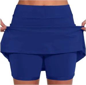 Mini Skirt Skorts for Woman Tennis Skirts with Shorts High Waisted Athletic Yoga Sports Lightweight Skort with Pockets
