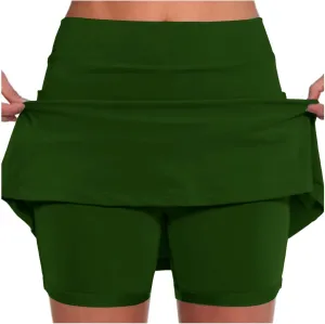 Mini Skirt Skorts for Woman Tennis Skirts with Shorts High Waisted Athletic Yoga Sports Lightweight Skort with Pockets