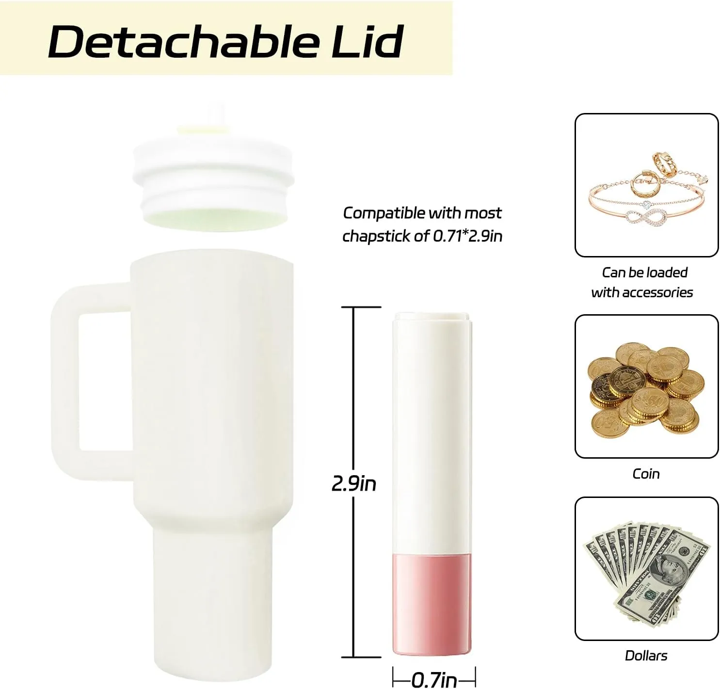 Mini Tumbler Keychain Chapstick Holder, Stanley Cup Keychain Accessories, Women Handbags Backpacks Cute Key Ring