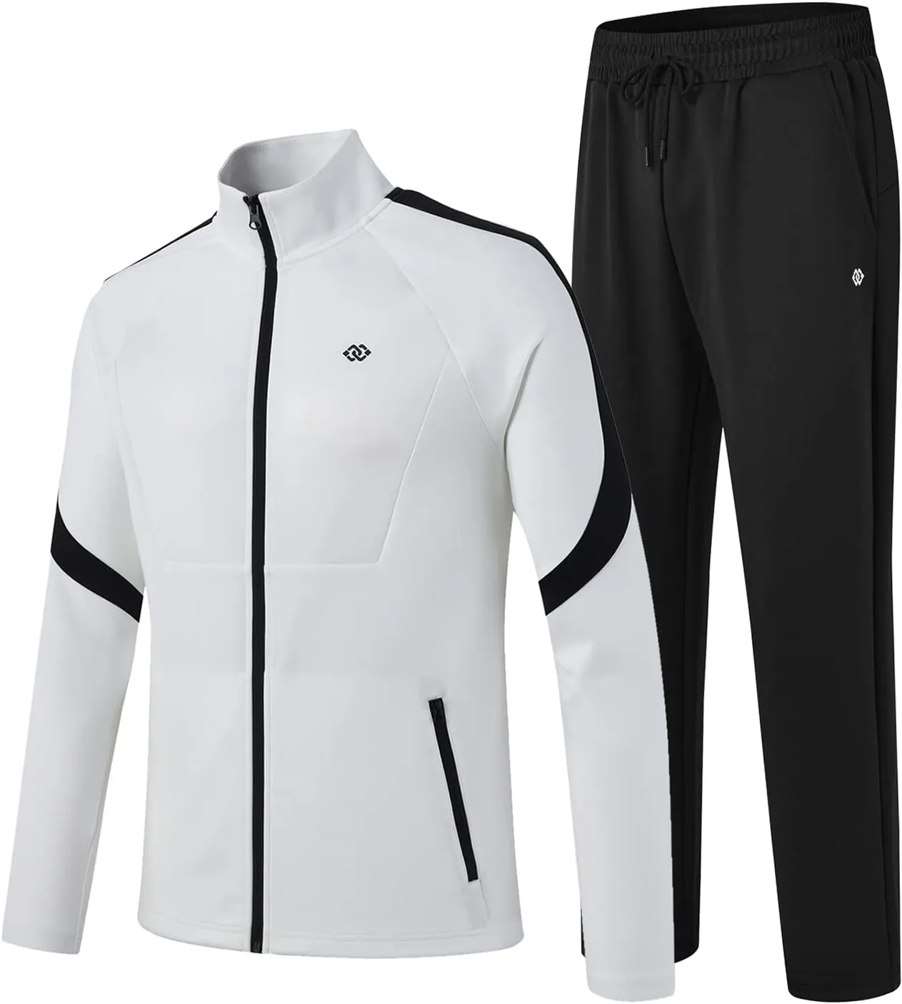 MoFiz Men's Tracksuits Set Long Sleeve Causal Full Zip Running Sports Sweatsuit For Men 2 Piece Outfits