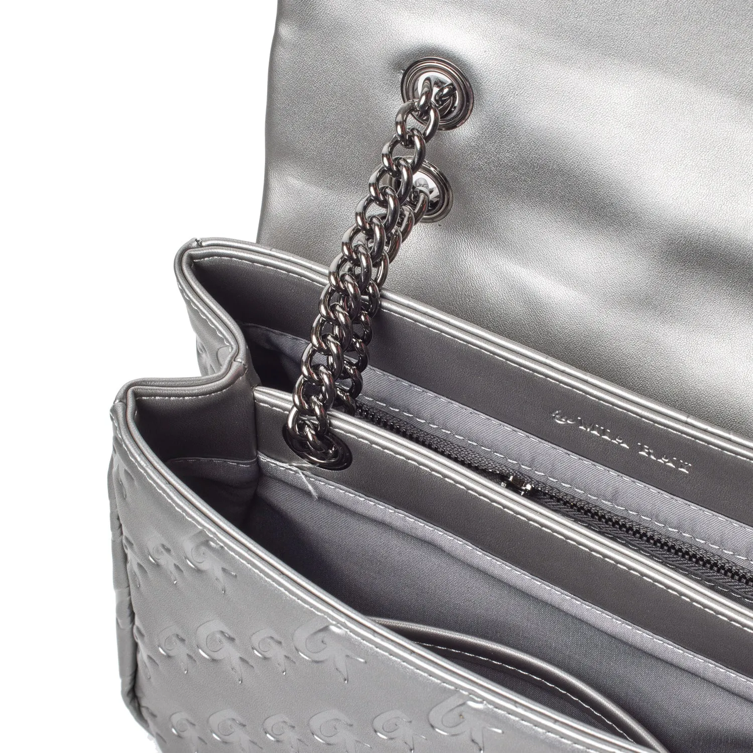 MONOGRAM MEDIUM CLASSIC FLAP BAG PLATINUM