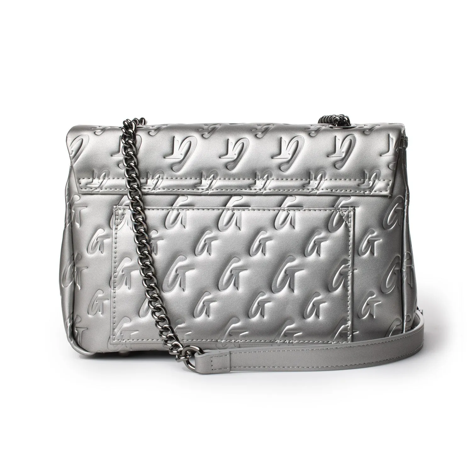 MONOGRAM MEDIUM CLASSIC FLAP BAG PLATINUM