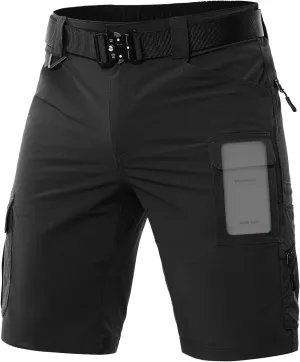 Moosehill Men's Hiking Cargo Shorts Quick Dry Work Shorts for Men Casual Tactical with 7 Pockets Waterproof No Belt