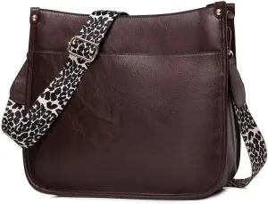 Mudono Crossbody Bag for Women Vintage Messenger Shoulder Purse Designer Hobo Bag Satchel with Detachable Shoulder Strap