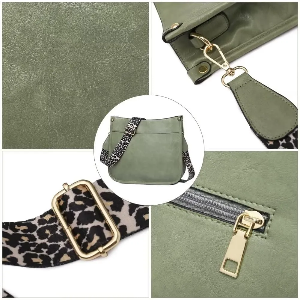 Mudono Crossbody Bag for Women Vintage Messenger Shoulder Purse Designer Hobo Bag Satchel with Detachable Shoulder Strap