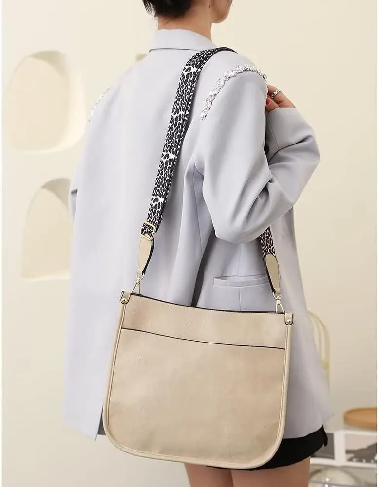 Mudono Crossbody Bag for Women Vintage Messenger Shoulder Purse Designer Hobo Bag Satchel with Detachable Shoulder Strap