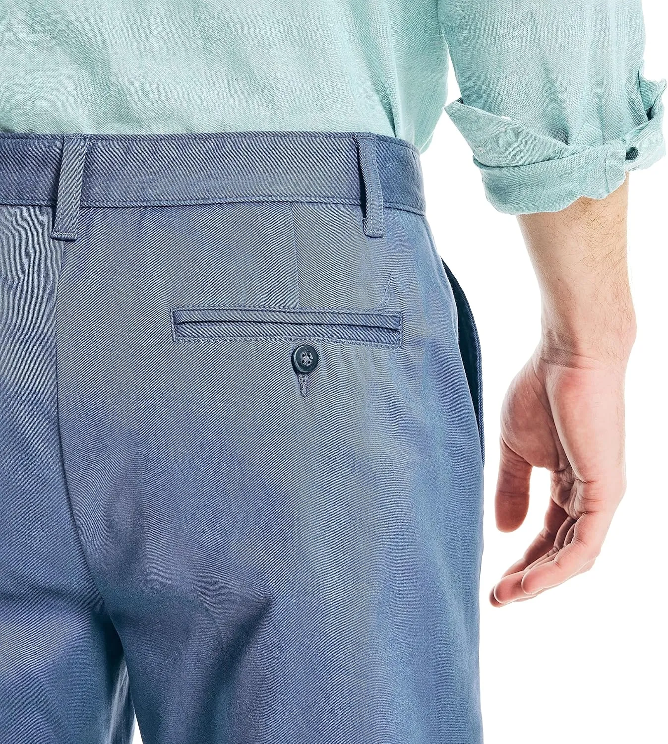 Nautica Men's Classic Fit Flat Front Stretch Solid Chino 8.5" Deck Shorts