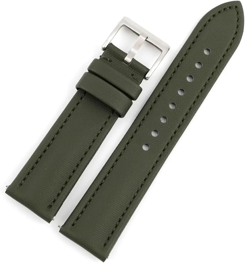 Onthelevel Water Resistant Oxford Fabric Watch Strap 18mm 19mm 20mm 22mm Sailcloth With Leather Back Lining Quick Release Watch Band Replacement