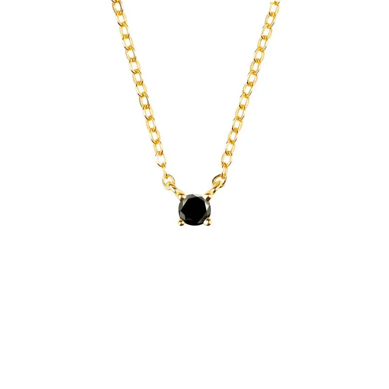 Onyx Dainty Diamond Necklace