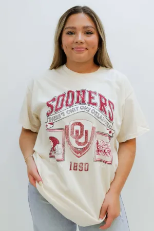 OU Prep Patch Thrifted Tee