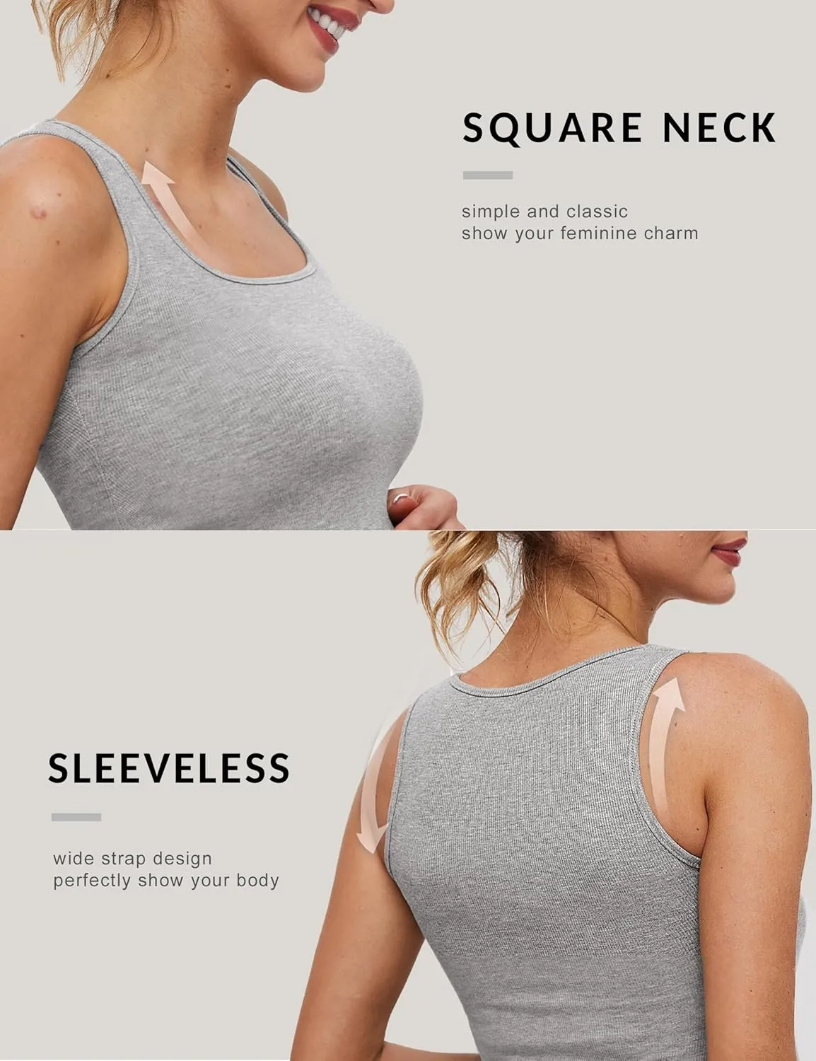 Peauty Maternity Sleeveless Top with Scoop Front and Back Neckline Tank-Tops, Before During After Pregnancy-Clothes