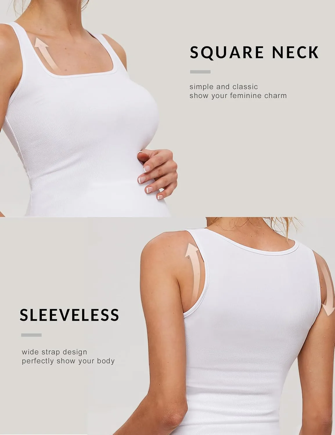 Peauty Maternity Sleeveless Top with Scoop Front and Back Neckline Tank-Tops, Before During After Pregnancy-Clothes