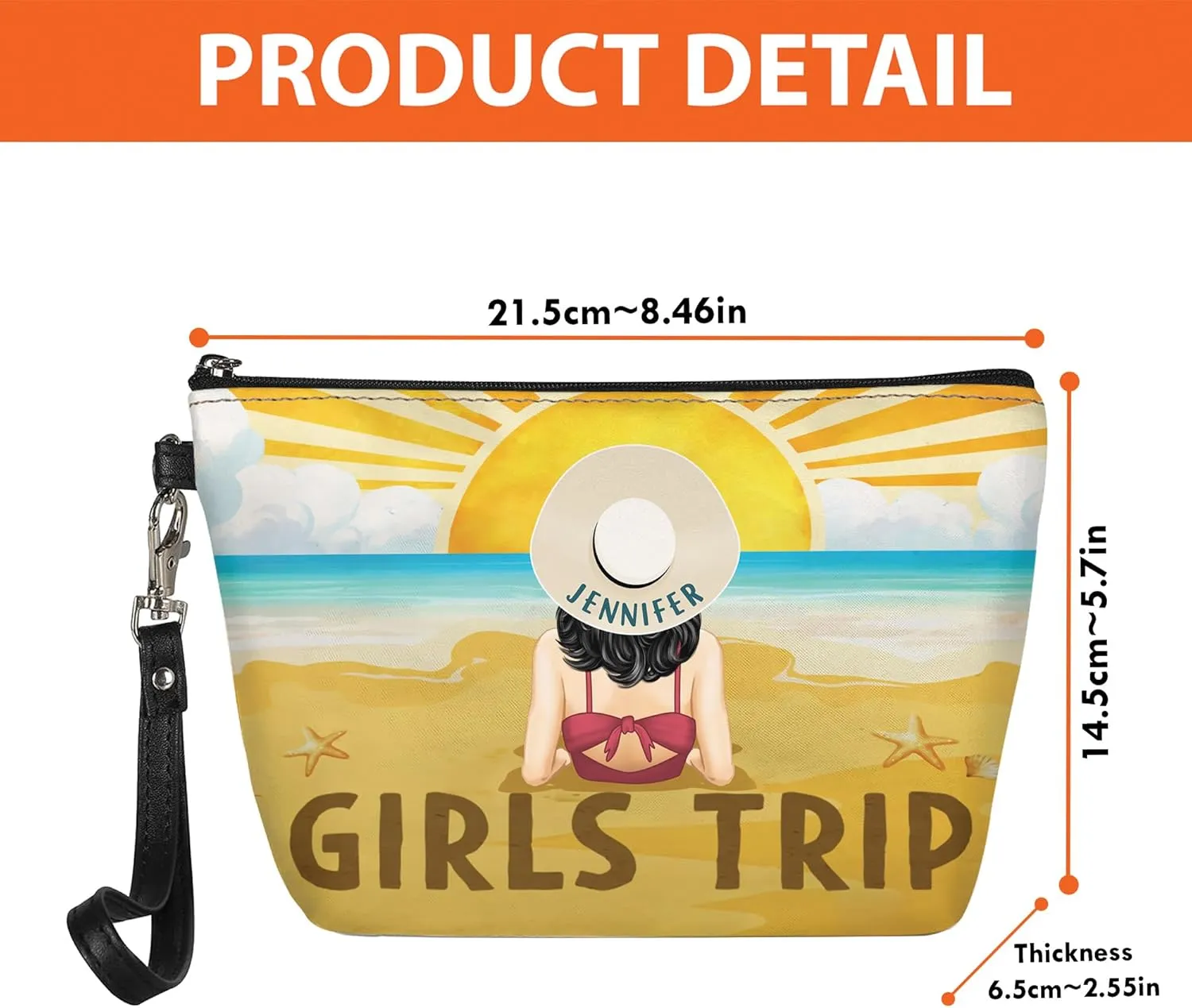 Personalized Name Travel Girls Trip Makeup Bag Custom Woman Cosmetic Bags Makeup Travel Case Makeup Boxy Bag Dopp Kit for Women Traveling Makeup Pouch Organizer Toiletry Bags 12