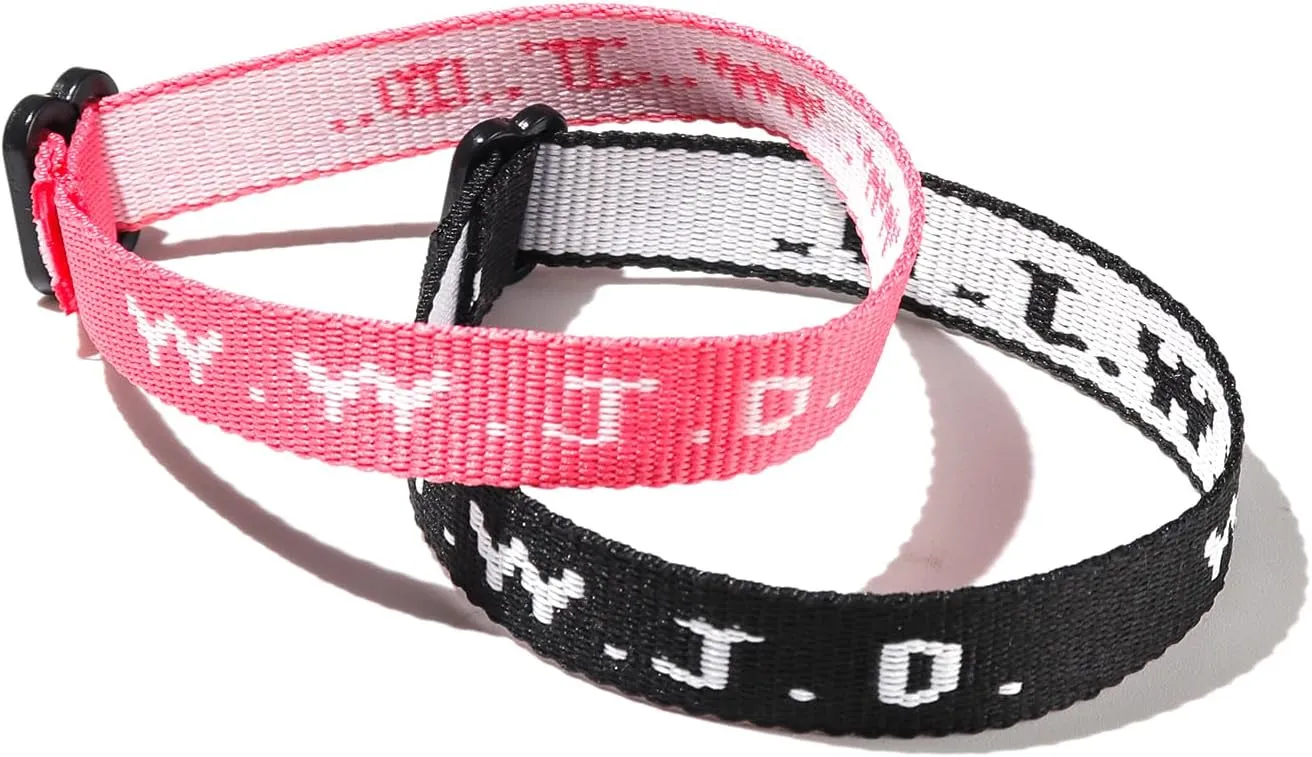 Pingyongchang 2Pcs WWJD Matching Bracelet What Would Jesus Do Letter Hnadmade Braided Bracelets Inspirational Religious Christian Jewelry Friendship Couples Gift for Women Men