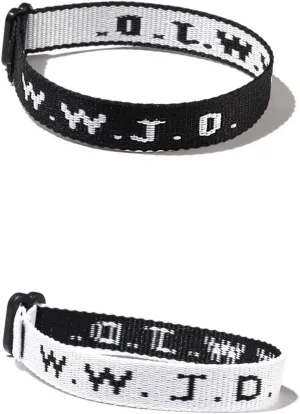Pingyongchang 2Pcs WWJD Matching Bracelet What Would Jesus Do Letter Hnadmade Braided Bracelets Inspirational Religious Christian Jewelry Friendship Couples Gift for Women Men