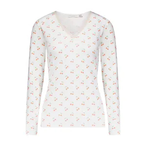 Polkadot CHERRY Print PAULINE V NECK SLOUCHY