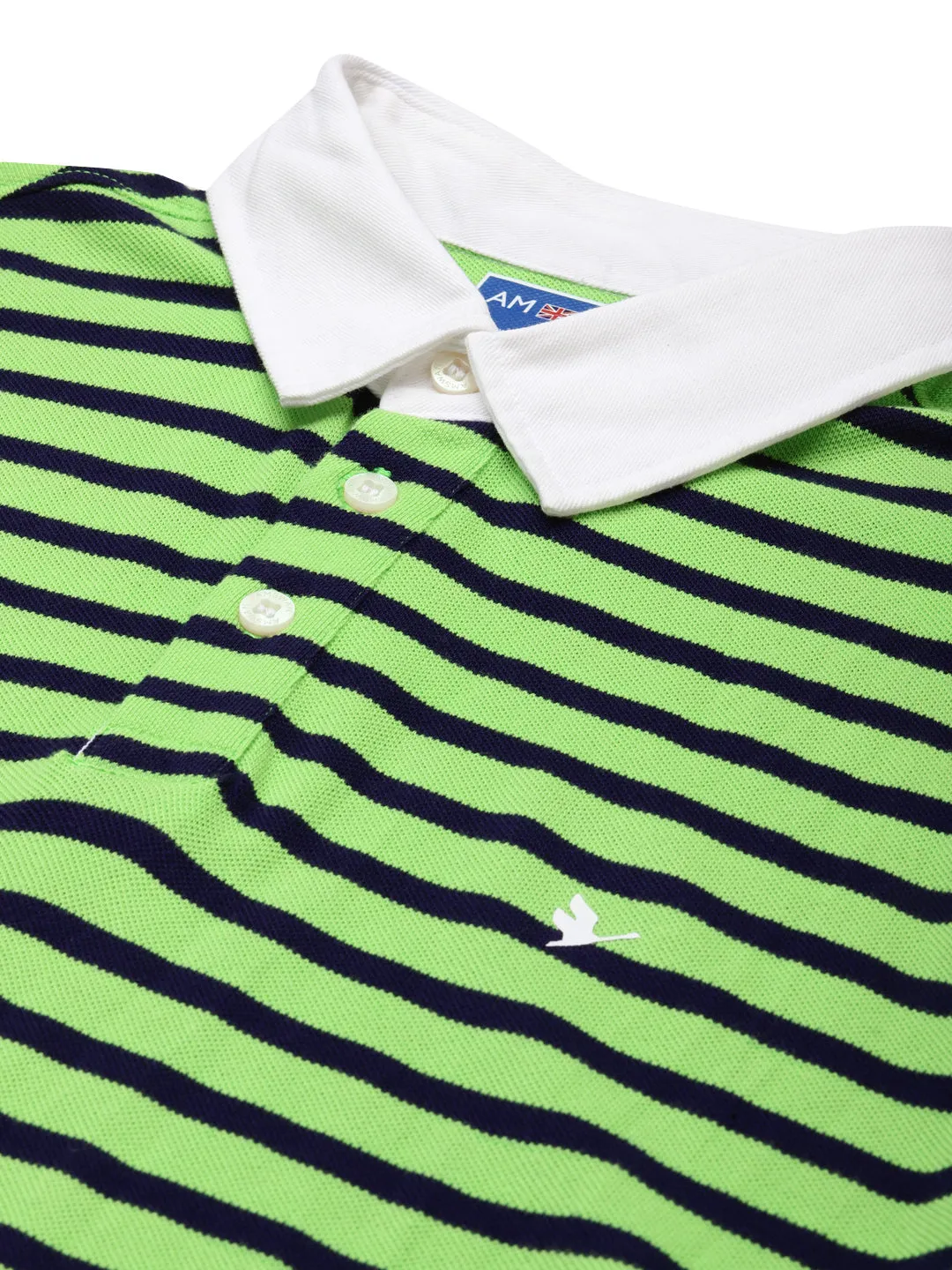 Premium Green Striped Polo Tees