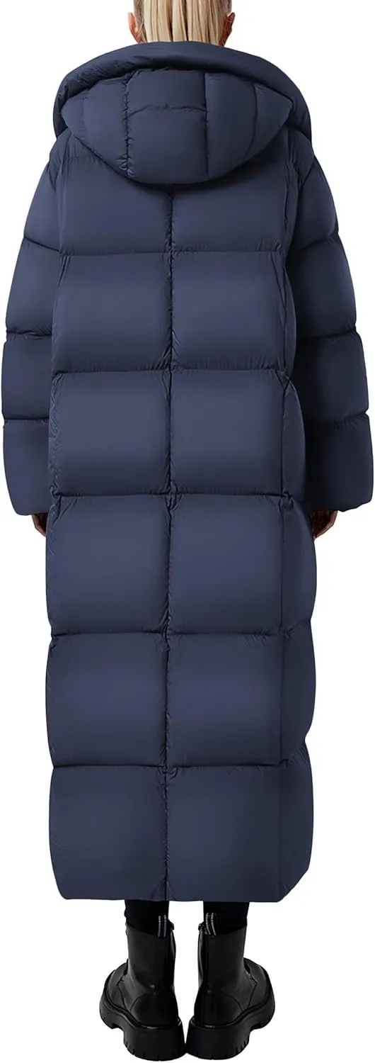 PRETTYGARDEN Women's Winter Long Puffer Coats Hooded Zip Up Casual Thickened Down Jackets Trendy Warm Clothes Outerwear