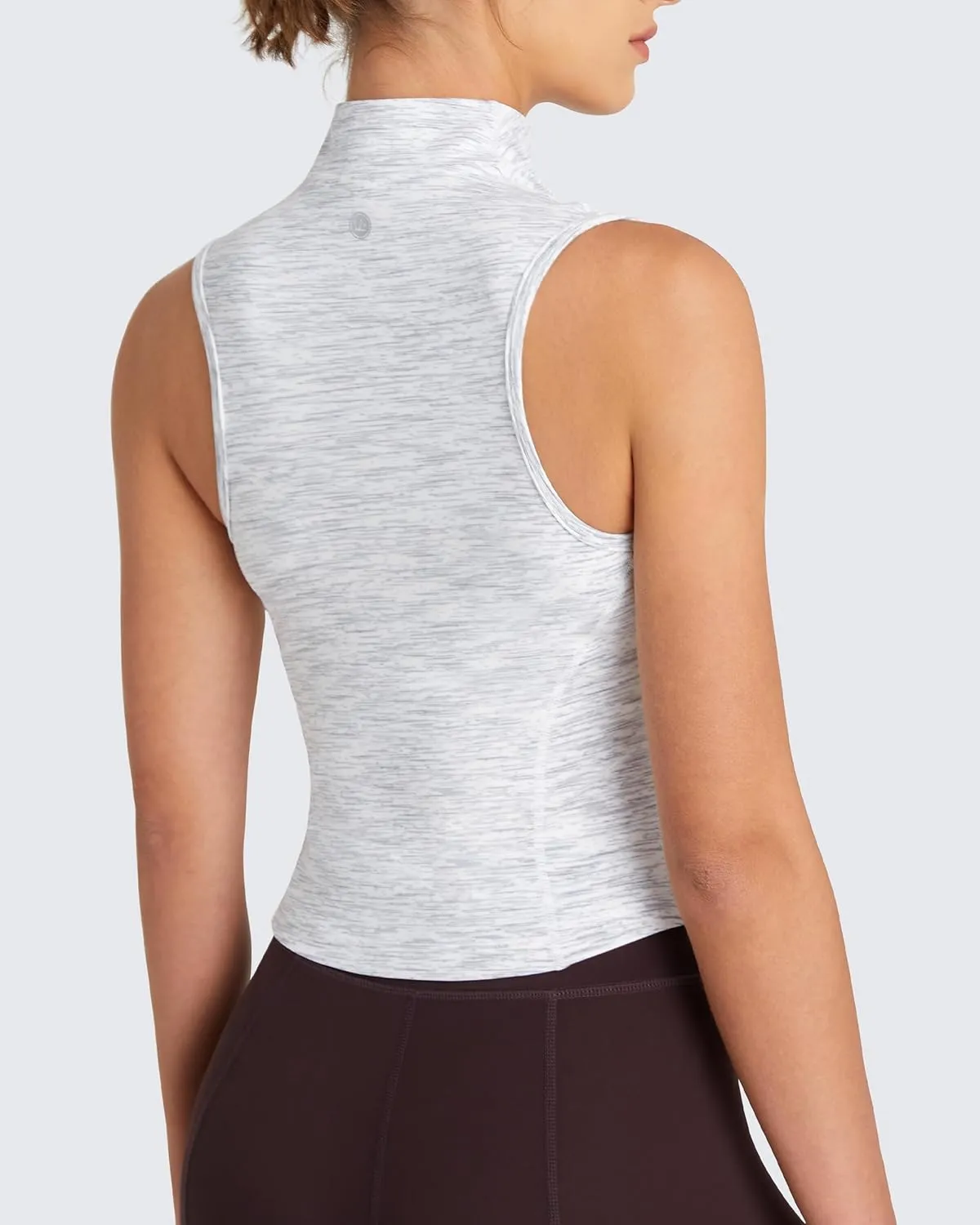 QUEENIEKE Women's Sleeveless Crop Shirt - Zip Up Workout Running Vest Tank Tops Athletic Gym Yoga Camis Jackets