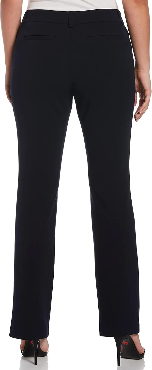 Rafaella Women's 32.5" Soft Crepe Dress Pants, Four-Way Stretch, Modern Fit, Flattering & Versatile Work Slacks