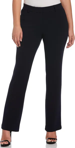 Rafaella Women's 32.5" Soft Crepe Dress Pants, Four-Way Stretch, Modern Fit, Flattering & Versatile Work Slacks