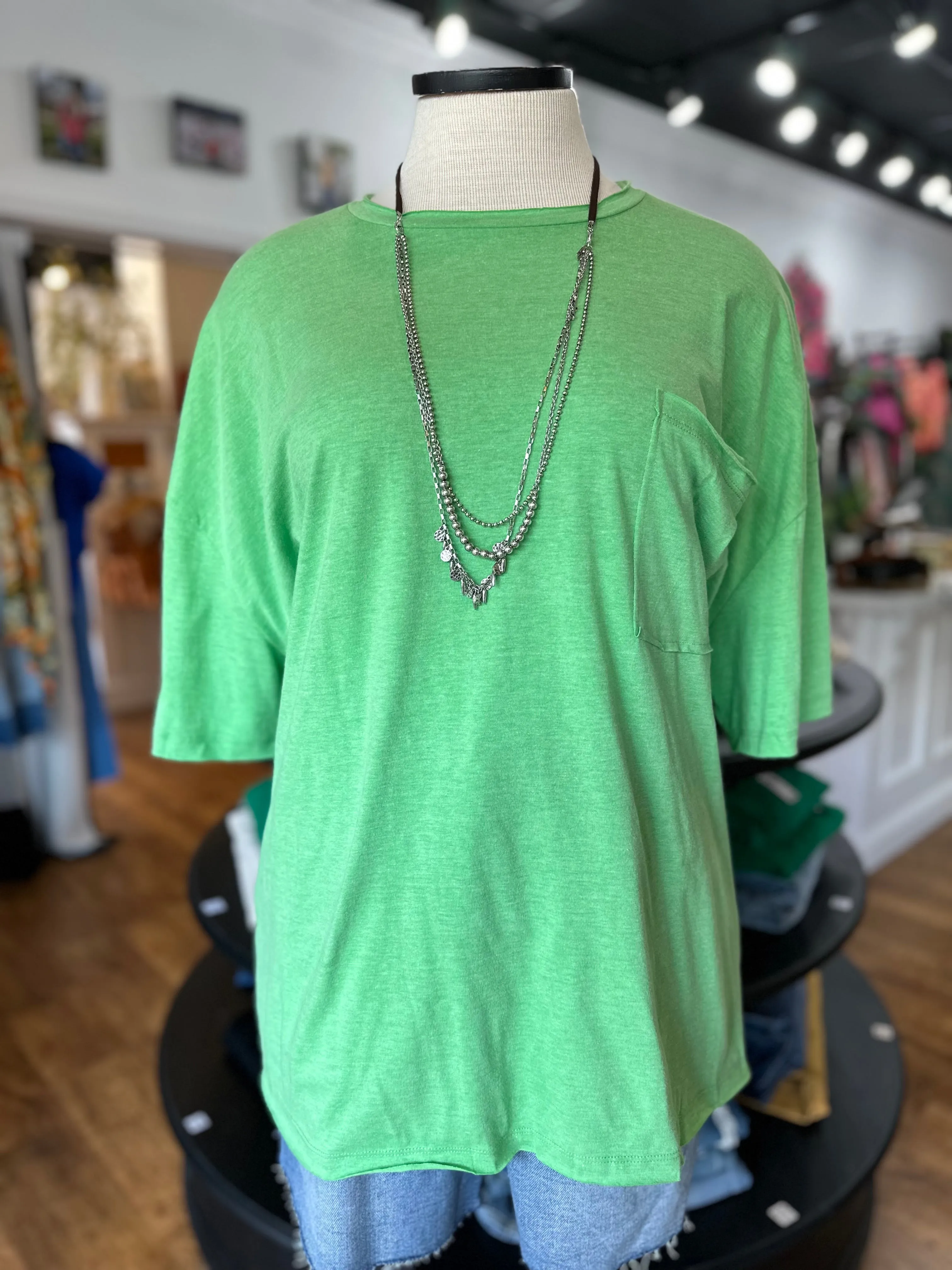 Ready To Go Boyfriend Tee Shirt ~ Heathered Green