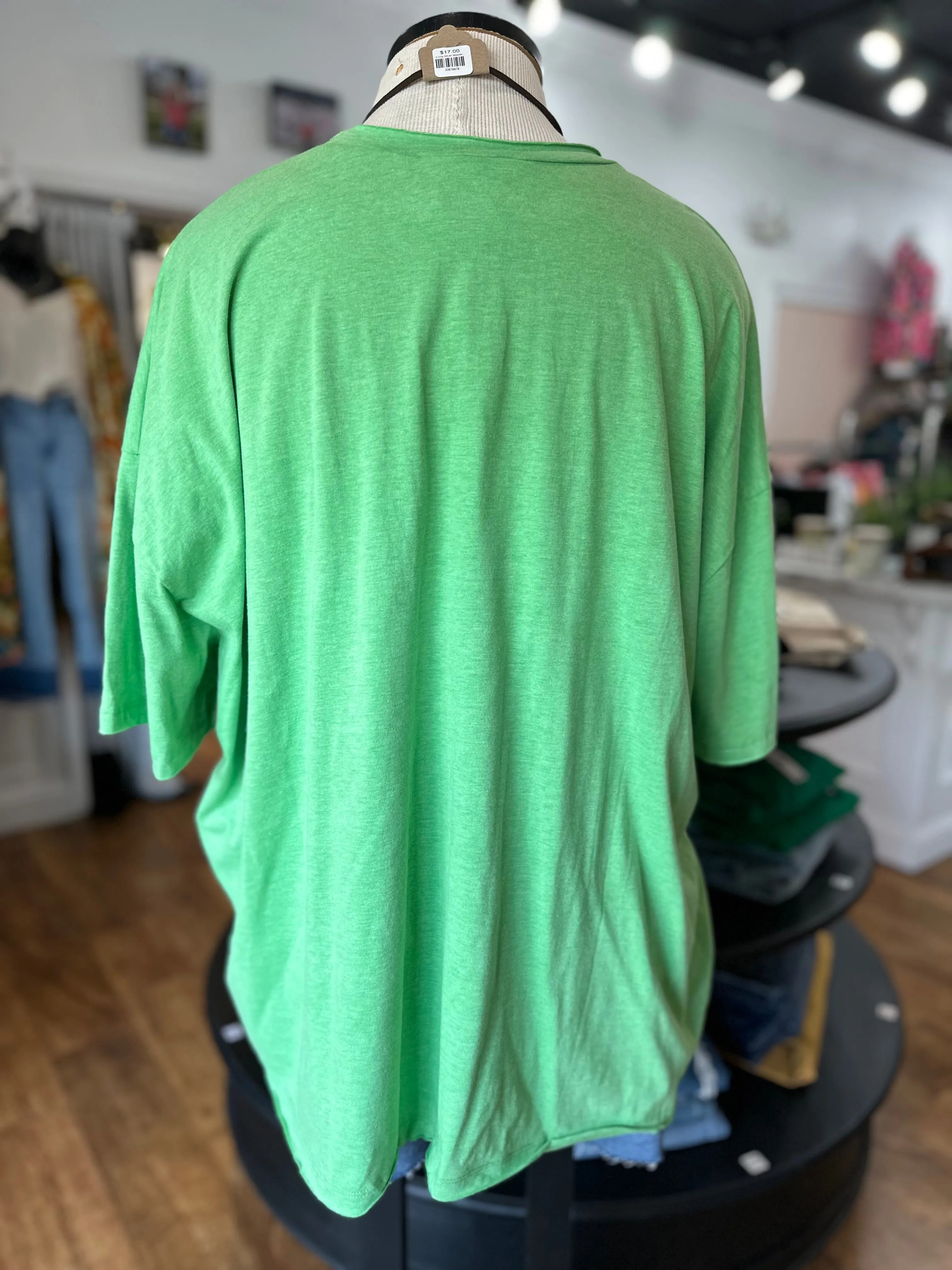 Ready To Go Boyfriend Tee Shirt ~ Heathered Green