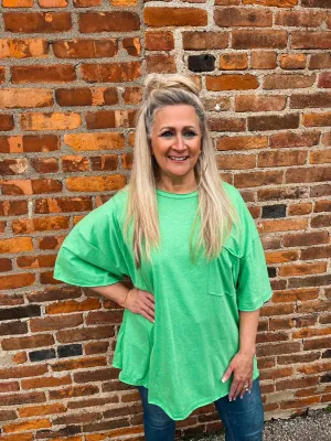 Ready To Go Boyfriend Tee Shirt ~ Heathered Green
